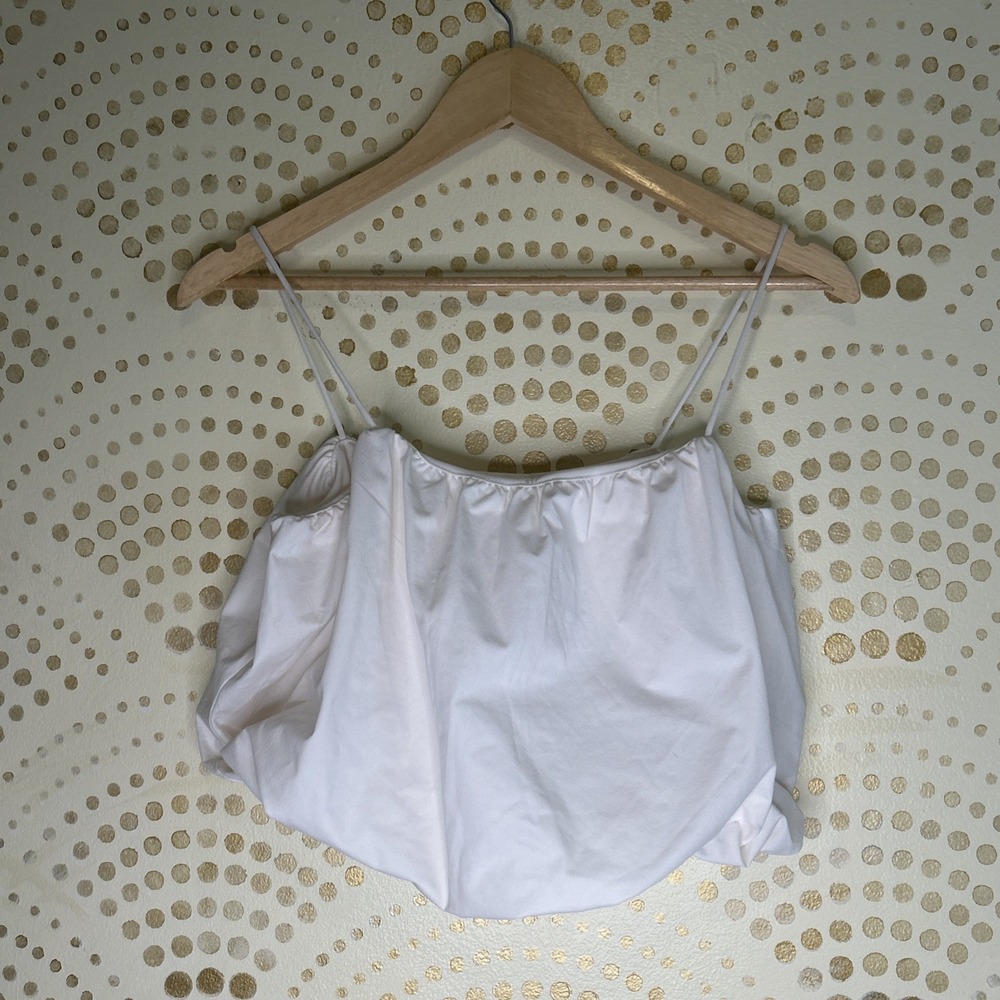 H&M White SMALL Balloon Puffy‎ Crop Top Boho Bralette